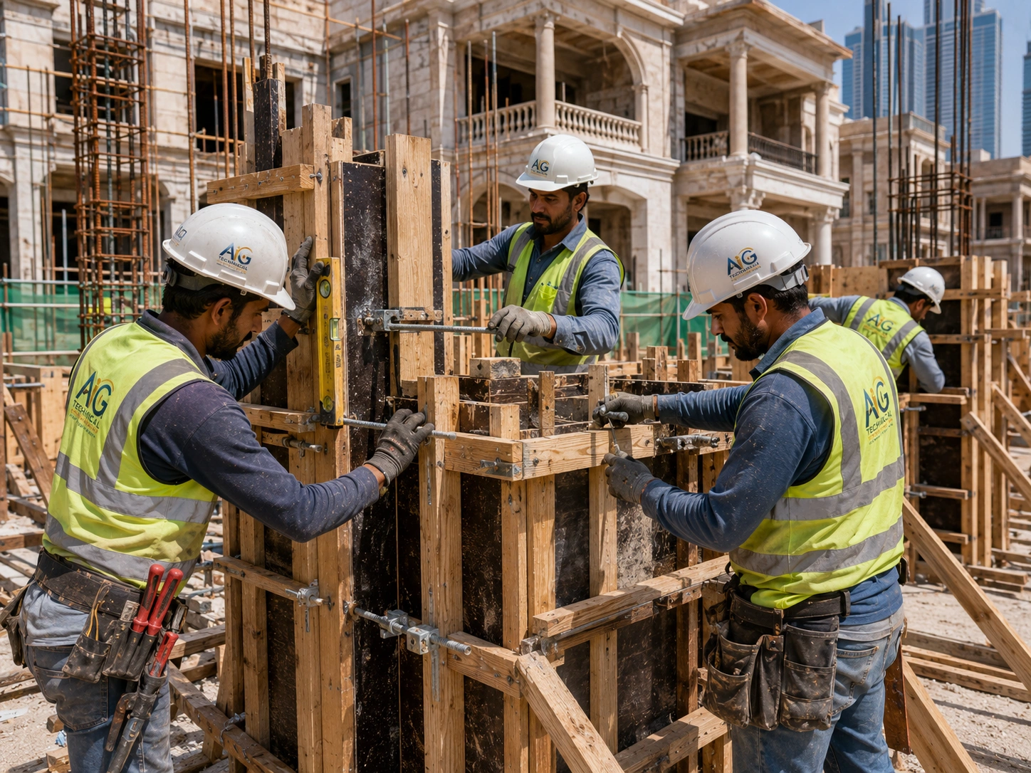 Slab shuttering support layout